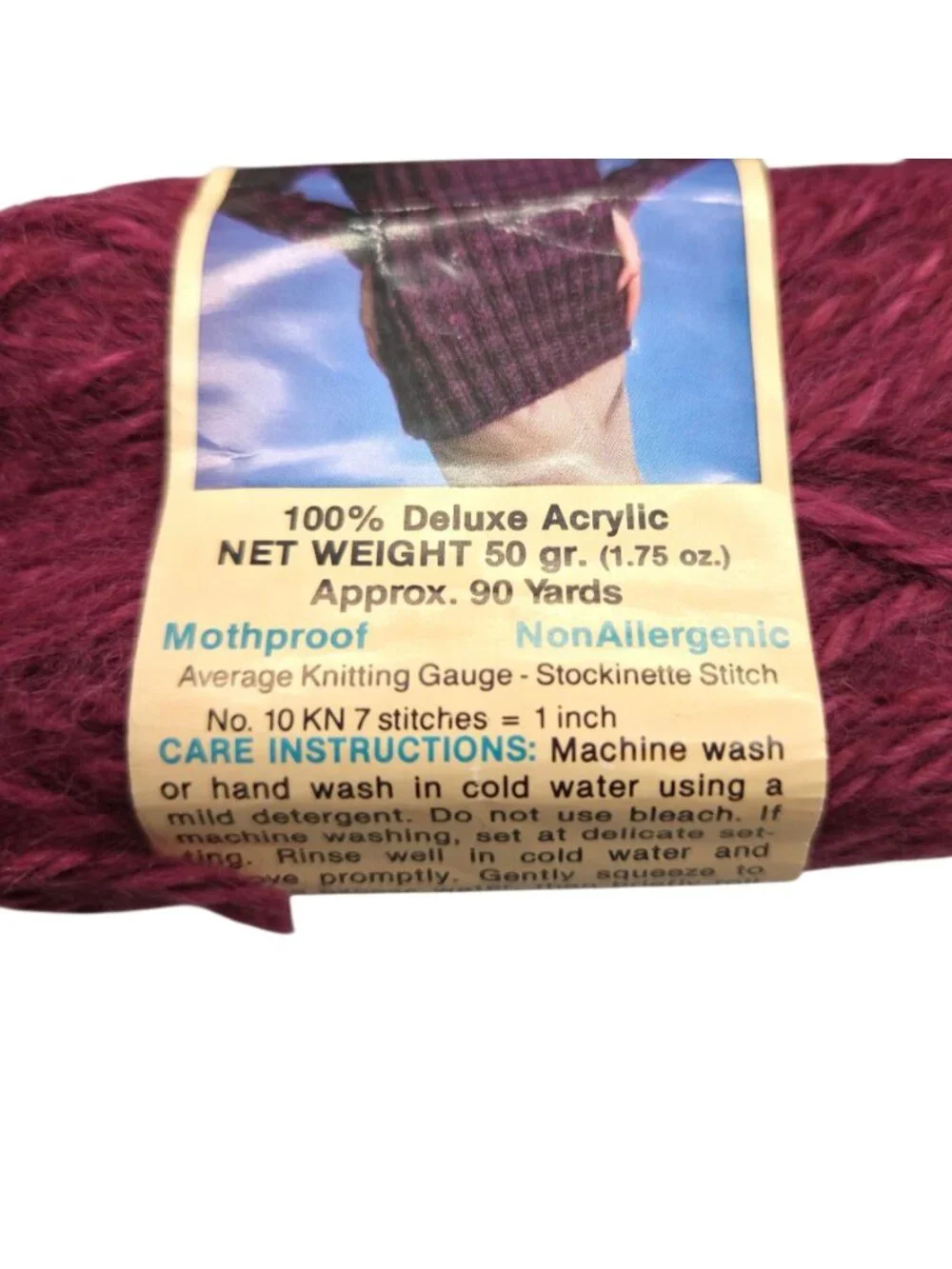 Giovanni Amora Deluxe Acrylic Yarn Purple NightShade Vintage 1985 Bulky Lot 6